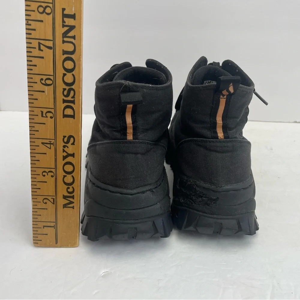 Skechers womens 7 Black High Top Sneaker Boots Lug sole chunky combat canvas - Picture 4 of 11
